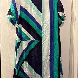Olivaceous Geometric Mini Dress